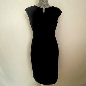 NWOT Women’s Lauren Ralph Lauren draped Navy dress 6P
